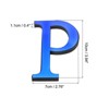 Unique Bargains 3D Acrylic Self-Adhesive Mirror Alphabet Sticker Wall Decals Blue - 2 of 4