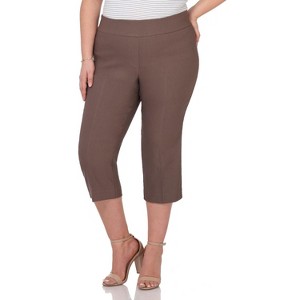 Rekucci Curvy Woman  Classic Pull-On Stretchy Straight Leg Capri - 1 of 4