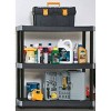 Heavy Duty 3 Tier Shelving Unit Black - Inval: Polypropylene Resin, Rust-Resistant, Wall Anchorable - 4 of 4
