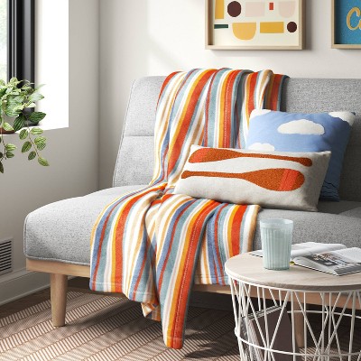 Oversized Wavy Striped Printed Plush Throw Blanket - Room Essentials&#8482;_3