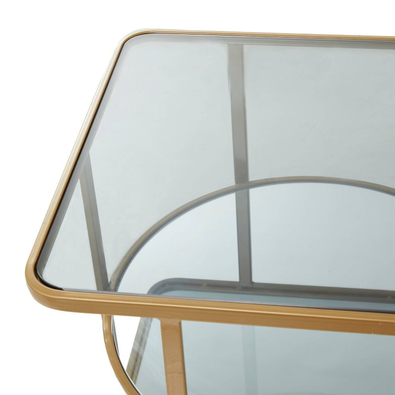 Contemporary Metal Two Tiered Coffee Table Gold - Olivia &#38; May, 4 of 7