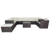 YOOCOZZ 11-Piece Outdoor Patio Rattan Conversation Set & Sectional Sofa Set with Storage Seats - Beige+Grey - 3 of 4