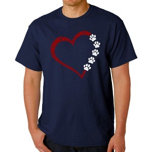 LA Pop Art Meow Heart - Men's Word Art T-Shirt - 1 of 4