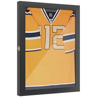 HOMCOM Jersey Display Case, Memorabilia Acrylic Shadow Box with Hanger