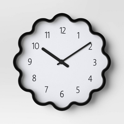 12" Wavy Wall Clock Black - Room Essentials™