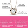 18k rose gold-plated round-cut crystal women's necklace - 2 of 4