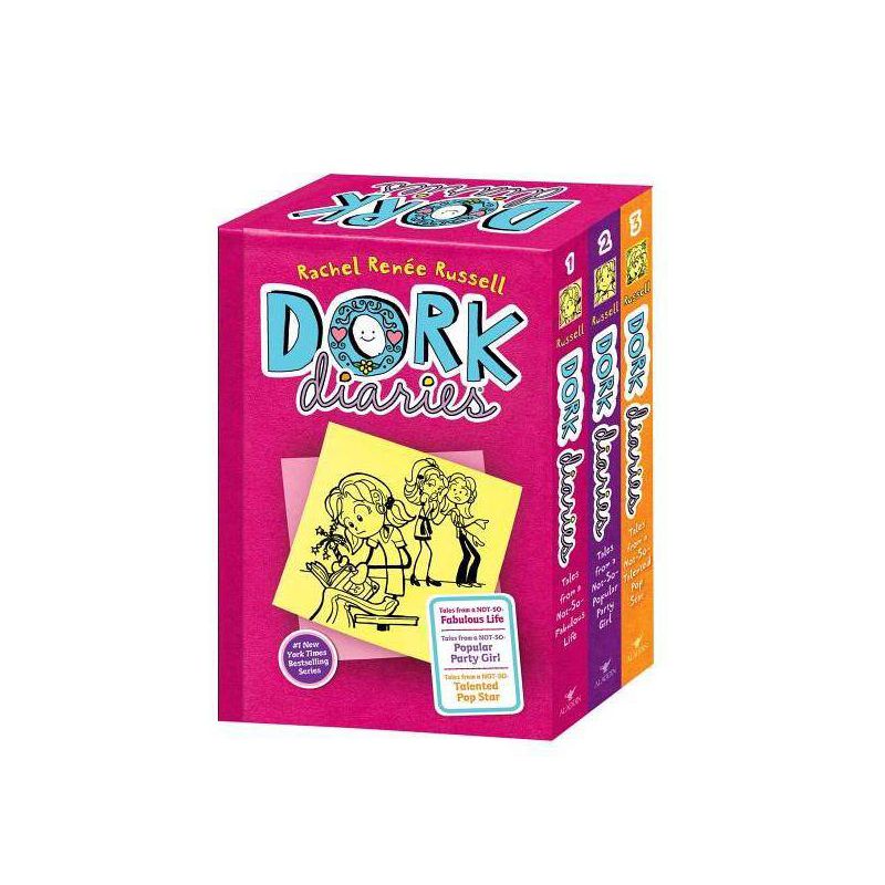 Dork Diaries Book Set 1-3 - by Rachel Renee Russell (Hardcover), 1 of 2