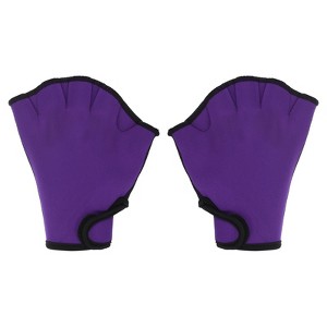 Unique Bargains Swimming Diving Resistance Webbed Training Aquatic Gloves 1 Pair - 1 of 4