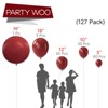 PartyWoo Balloons Maroon Dark Red Burgundy Ruby 36 18 12 10 5 Inch 127 pcs - 2 of 4