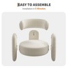 GustoWave Modern Accent Chair, Velvet Accent Chairs, Upholstered Barrel Chairs with Solid Wood Legs, Comfy Reading Chair - 3 of 4