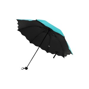 Unique Bargains Travel Umbrella Manual Color-changing 3-fold Sun Protection Vinyl Impact Cloth 38.19"x22.83" 1 Pcs - 1 of 4