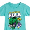 Girls' - Marvel - Hulk Sticker Collage Fitted Short Sleeve Graphic T-Shirt - 2 of 4