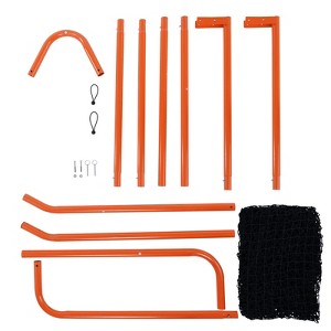 VEVOR Lacrosse Goal, 6' x 6' Lacrosse Net, Folding Portable Backyard Lacrosse Training Equipment, Steel Frame Training Net, Orange - 1 of 4