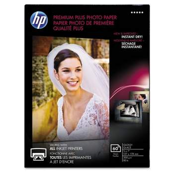 HP Premium Plus Photo Paper 80 lbs. Glossy 5 x 7 60 Sheets/Pack CR669A