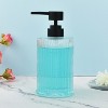 Cameo Soap/Lotion Dispenser with Rust Proof Stainless Steel Pump, Non-Slip Protective Silicone Feet, Heavy Duty Glass - 3 of 4