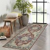 2'x6' Washable Hallway Runner Rug, Vintage Medallion Distressed, Foldable Low Pile, Ideal for Bedroom, Living Room, Laundry Room, Brown - 2 of 4