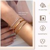 14K Gold Bracelets for Women, Cuff Chain Bracelets Set,Gold Plated Paperclip Bead Tennis Bracelet - 2 of 4