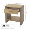 Christopher Knight Home Toriel Rustic Nightstand with 1 Drawer and Lower Shelf - 2 of 4