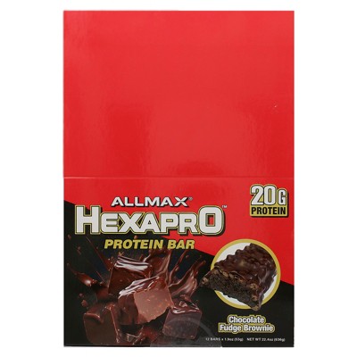 ALLMAX Hexapro™, Protein Bar, Chocolate Fudge Brownie, 12 Bars, 1.9 oz (53 g) Each
