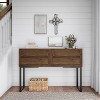 Metal Wall Cross with Decorative Floral Scroll Design- Rustic Handcrafted Religious Wall Art for Decor in Living Room, Bedroom, More by Hastings Home - 3 of 4