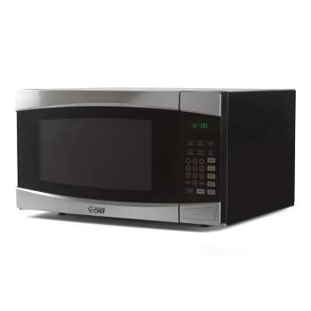 COMMERCIAL CHEF 0.7 Cubic Foot Microwave with 10 Power Levels, Small  Microwave with Push Button, 700W Countertop Microwave up to 99 Minute Timer  and