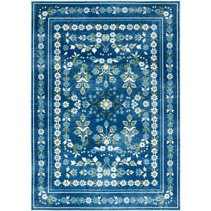 Martha Stewart Floral MSRW179  Machine Washable Skid-Resistant Power Loomed Indoor Rugs - Remove - 1 of 4