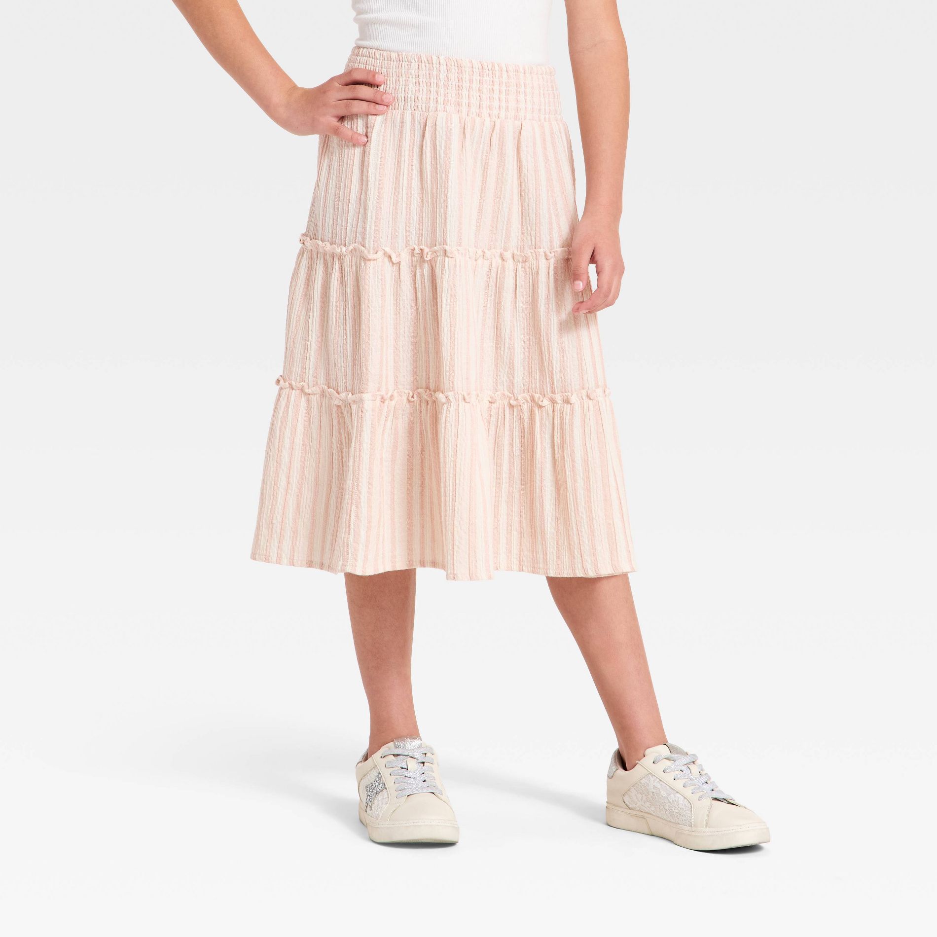 Girls' Tiered Midi Skirt - Cat & Jack™