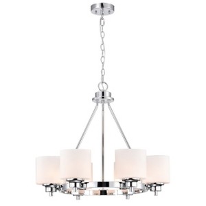 Chloe Lighting Solbi Contemporary 6 Light Oil Rubbed Bronze Large Chandelier Ceiling Fixture 24" Wide - 1 of 4