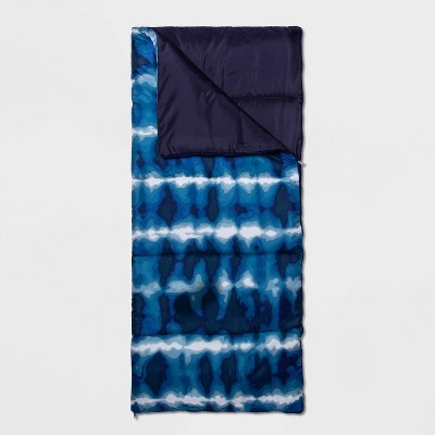 Kids' Printed Sleep Bag with Carrying Bag Blue Tie Dye - Sun Squad™