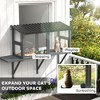 Skyzone Gray Wooden Catio: Outdoor Enclosure with Jumping Platform, Fir Wood & Steel Mesh for Safe - 4 of 4