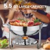 Anycoo 5.5QT Chafing Dishes for Buffet with Lid, Stainless Steel Buffet Servers and Warmers for Party Wedding Family Gathering, 2/4/6 Packs - 4 of 4