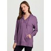 RBX Active Women's Ultra Lightweight French Terry V-Neck Hoodie Tunic Sweatshirt with Pocket - 3 of 4