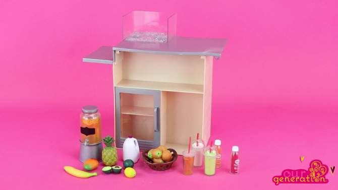 Our Generation Juice Bar Accessory Set for 18&#34; Dolls, 2 of 9, play video