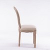Sapphtopaz French Style Wooden Dining Chairs Set of 2, Solid Wood Frame Accent Chairs, Linen Fabric Kitchen Chairs for Dining Room, Kitchen - 4 of 4