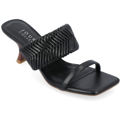 Journee Collection Women's Monyka Woven Slip On Pump