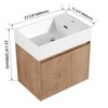 SEVOBAL Bathroom Vanities 24 Inch Bathroom Cabinet With Sink Soft Close Doors for Bathroom, Beige, 23.6"*15.8"*23.3" - 3 of 4