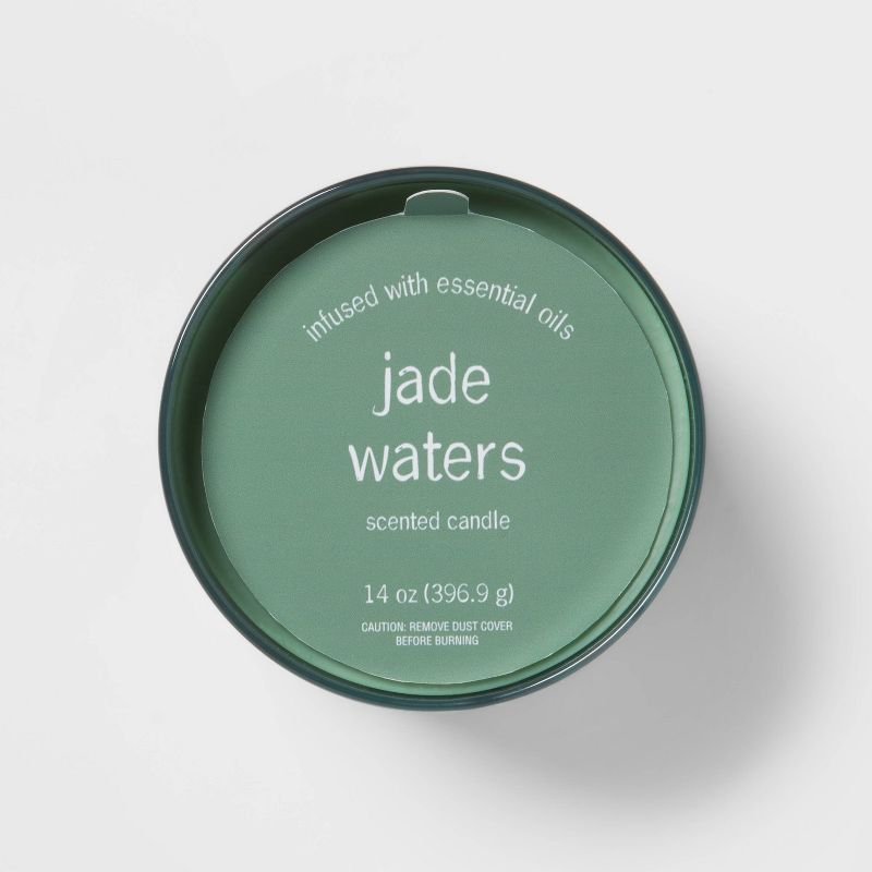 14oz 3-Wick Jade Waters Candle Green - Room Essentials&#8482;, 5 of 9