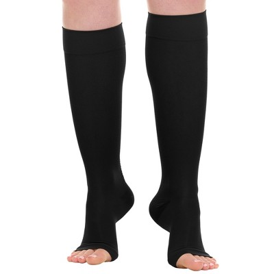 ABSOLUTE SUPPORT – Women’s Sheer Toeless Compression Socks – 15-20mmHg – 3 Pairs – A413