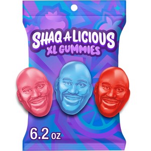 SHAQ-A-LICIOUS Gummies Peg Bag (Berry Punch - Blood Orange And Peach Flavors) - 12ct/6.2oz - 1 of 4