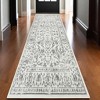 Ivory And Gray Floral Area Rug - 2 of 4