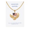 Anna-Kaci Flying Eagle with American Flag Pendant Necklace with Patriotic Gift Message Card & Envelope Jewelry Gift - 2 of 4