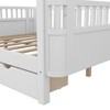 VASIP Twin Size White Wood Platform Bed with Safety Rails, Low Profile Kids Bed for Boys and Girls, Simple Assembly Wooden Frame - 4 of 4