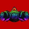 Men's Design By Humans Fluorescent Bomber Mask By Exosam T-Shirt - 2 of 4