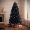 HomeRoots 7.5' Black Pre Lit Full Fir Christmas Tree - 2 of 4