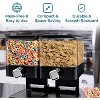 Compact Dry Food Dispenser with Dual Control, Black/Chrome Food Storage Container - 4 of 4