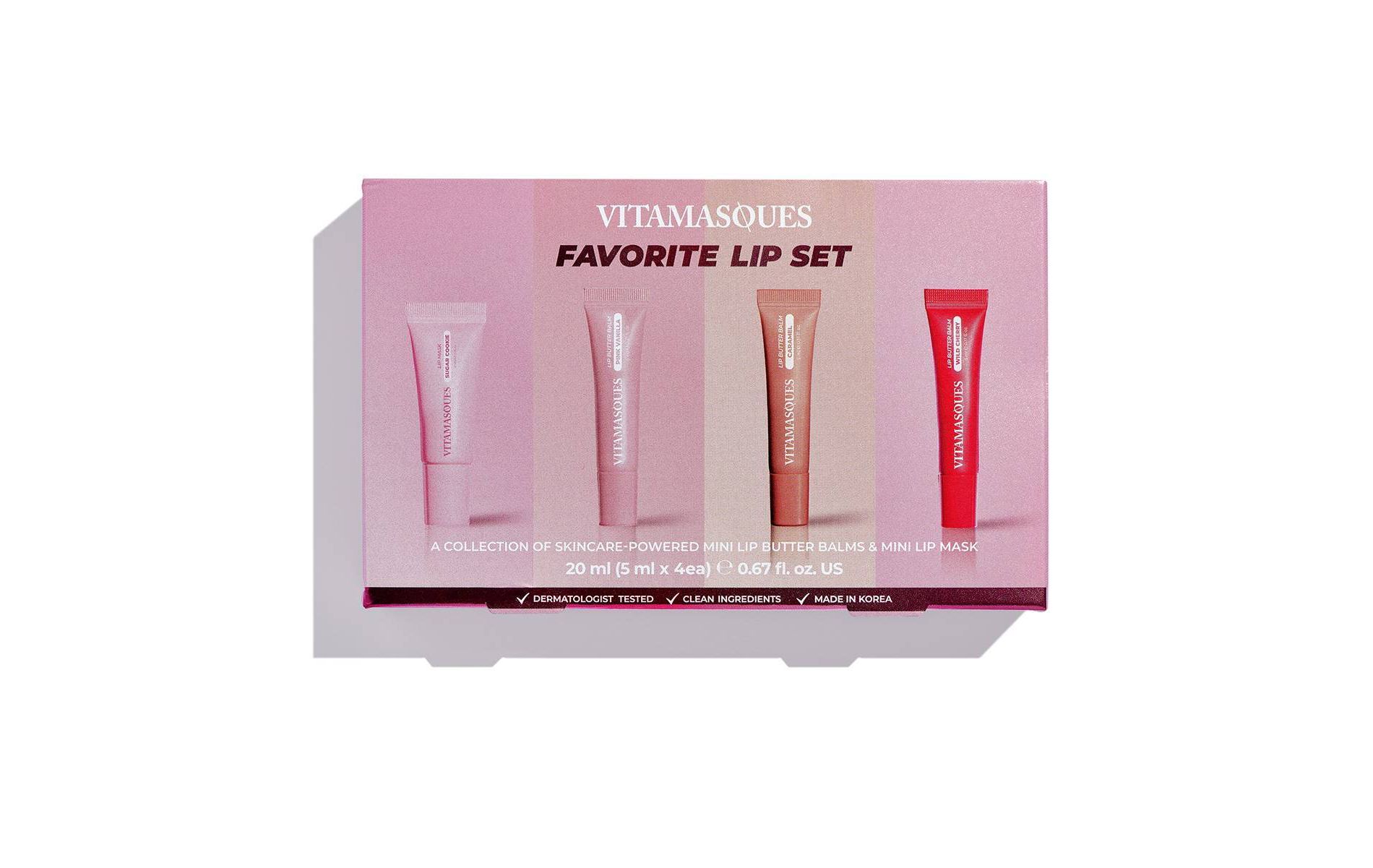 Vitamasques Stocking Stuffer Favorite Lip Gift Set - 4ct