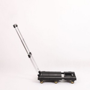 Portable Heavy Duty Folding Hand Truck 330lbs,  6 Wheels Collapsible Luggage Dolly Cart with 1 Elastic Ropes - Compact Trolley Cart for Easy Moving - 1 of 4