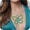 Emerald Butterfly Choker - Sparkly Rhinestone Statement Necklace for Halloween - 4 of 4
