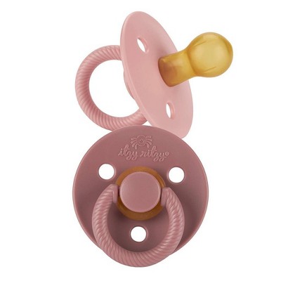 Itzy Ritzy 2pk Natural Soother Rubber Nipple - Rosewood/Blossom