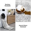 Area Rug Vintage Medallion Machine Washable Rugs Non Slip Non Shedding Distressed Printed Low Pile Foldable Carpet for Bedroom Living Room Playroom - 4 of 4